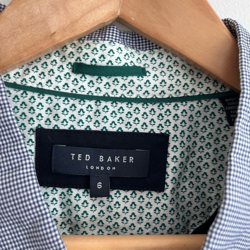 Ted Baker London Mens Navy Blue Purple Polo Shirt - Picture 4 of 7